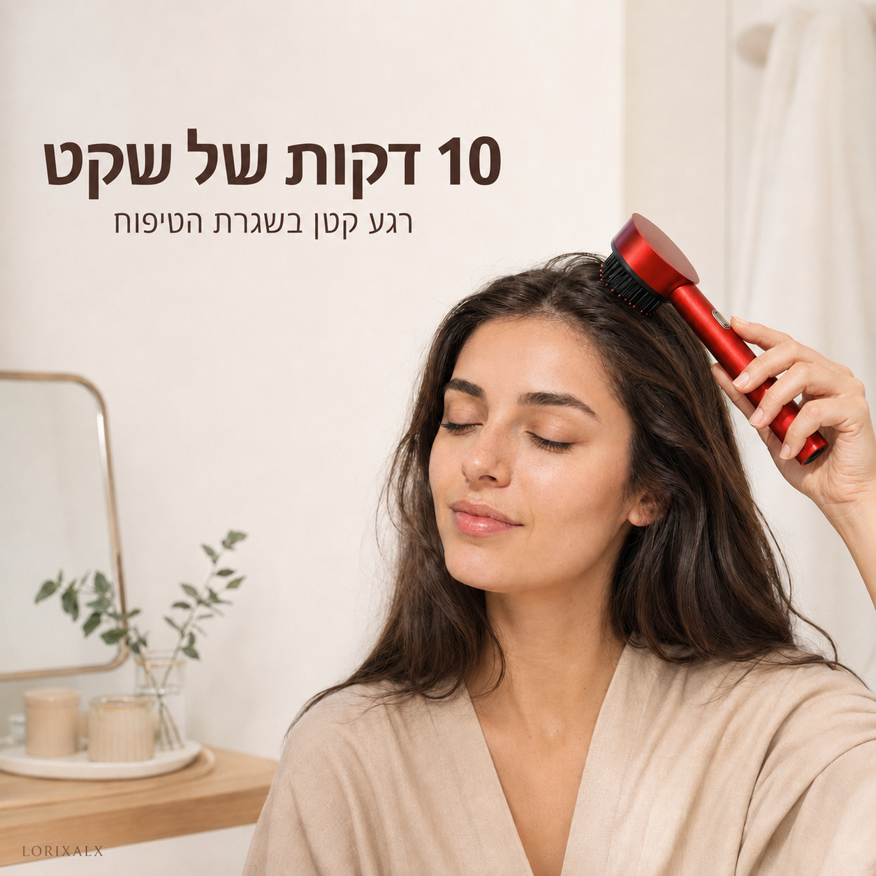 שימוש במסרק עיסוי חכם לקרקפת – LORIXALX