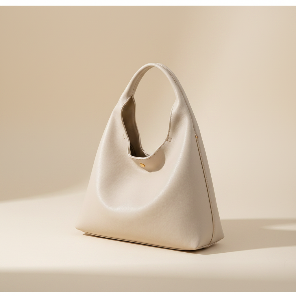 trylorixalx ivory retro large tote bag with a minimalist design and gold hardware detail
